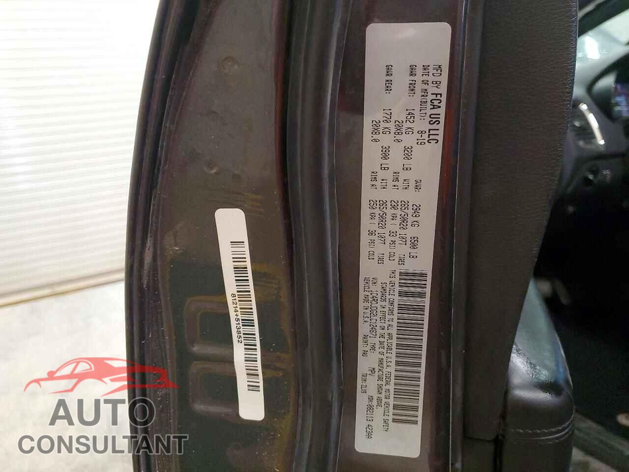 DODGE DURANGO 2020 - 1C4RDJDG2LC124671