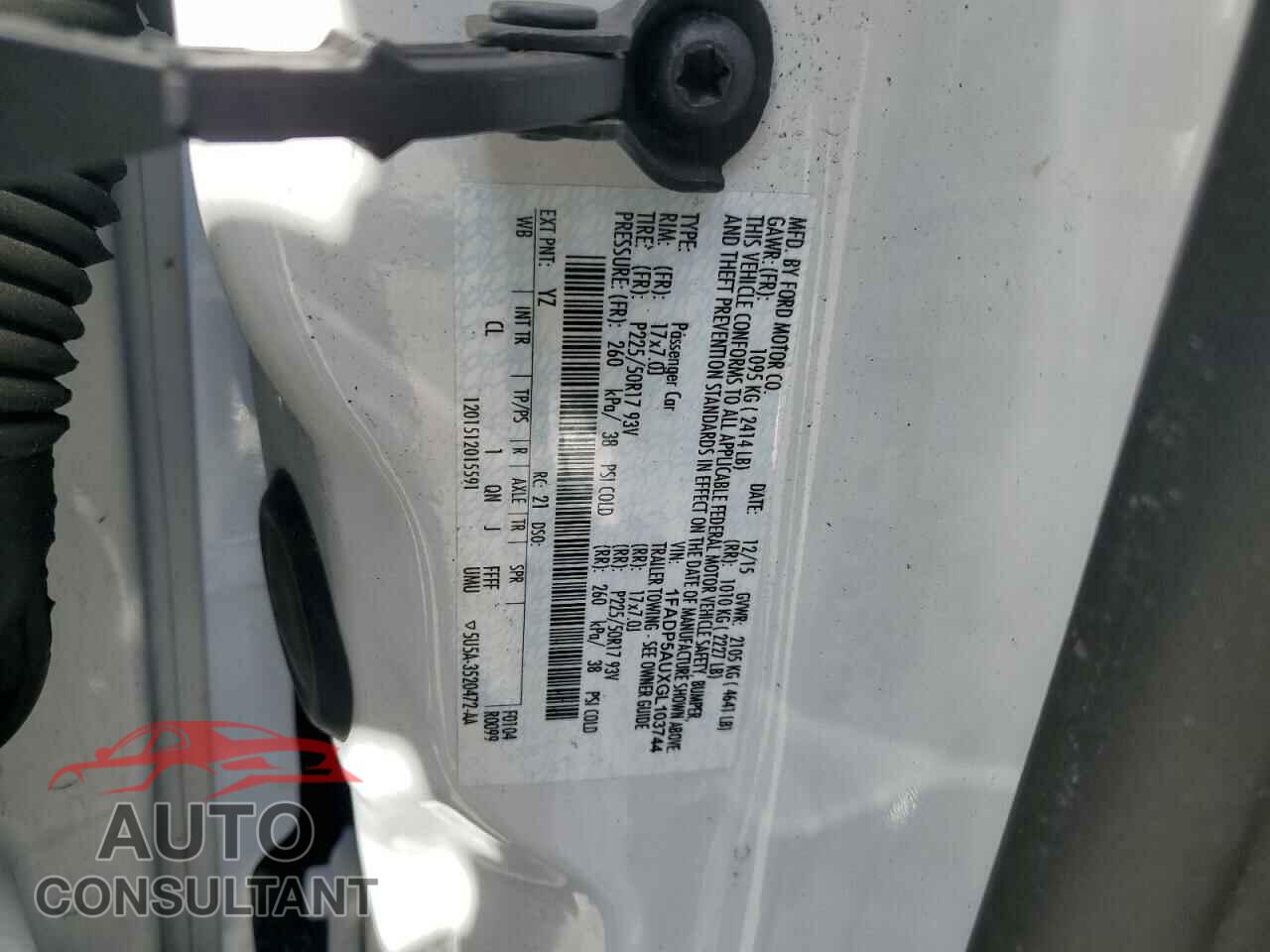 FORD CMAX 2016 - 1FADP5AUXGL103744