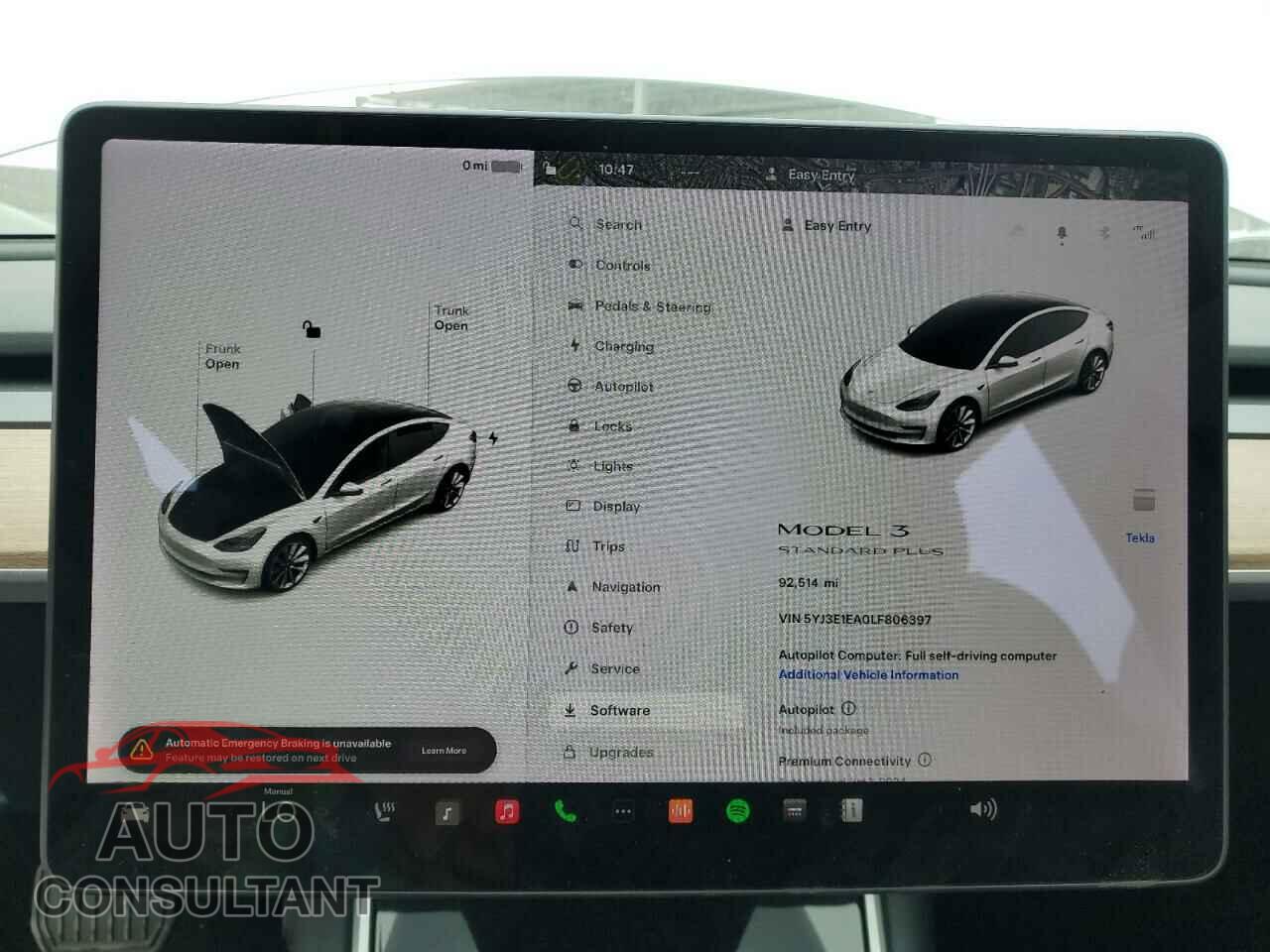 TESLA MODEL 3 2020 - 5YJ3E1EA0LF806397