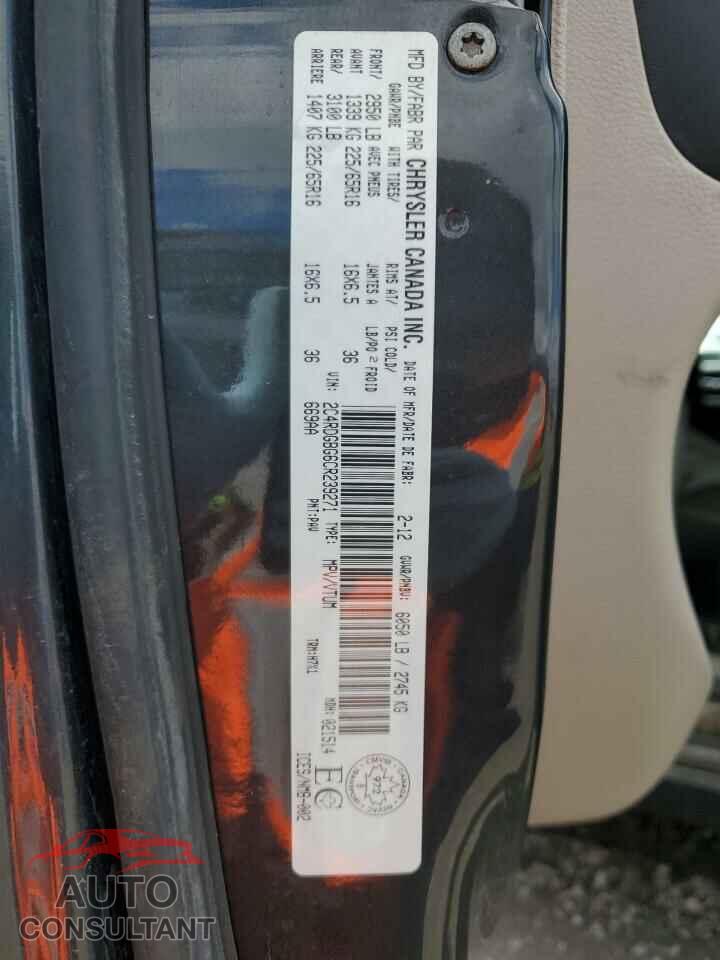 DODGE CARAVAN 2012 - 2C4RDGBG6CR239271