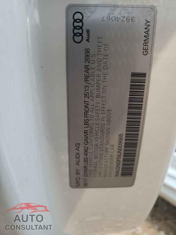 AUDI A5 2018 - WAU2NGF58JN009665