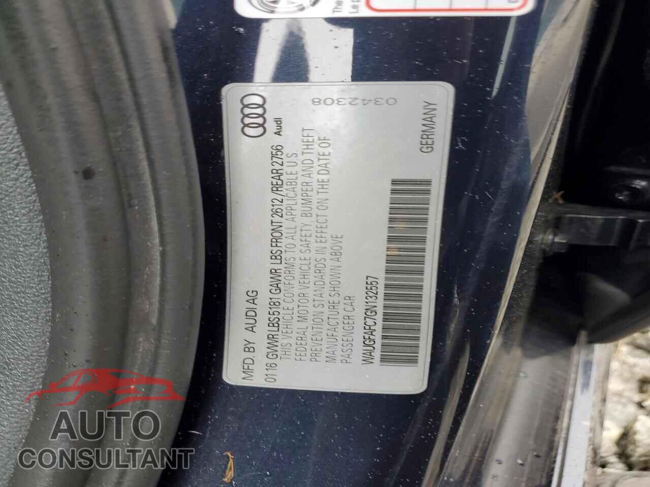 AUDI A6 2016 - WAUGFAFC7GN132557