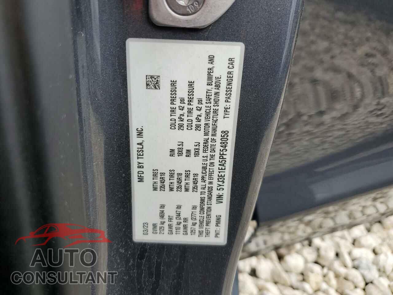 TESLA MODEL 3 2023 - 5YJ3E1EA5PF548058