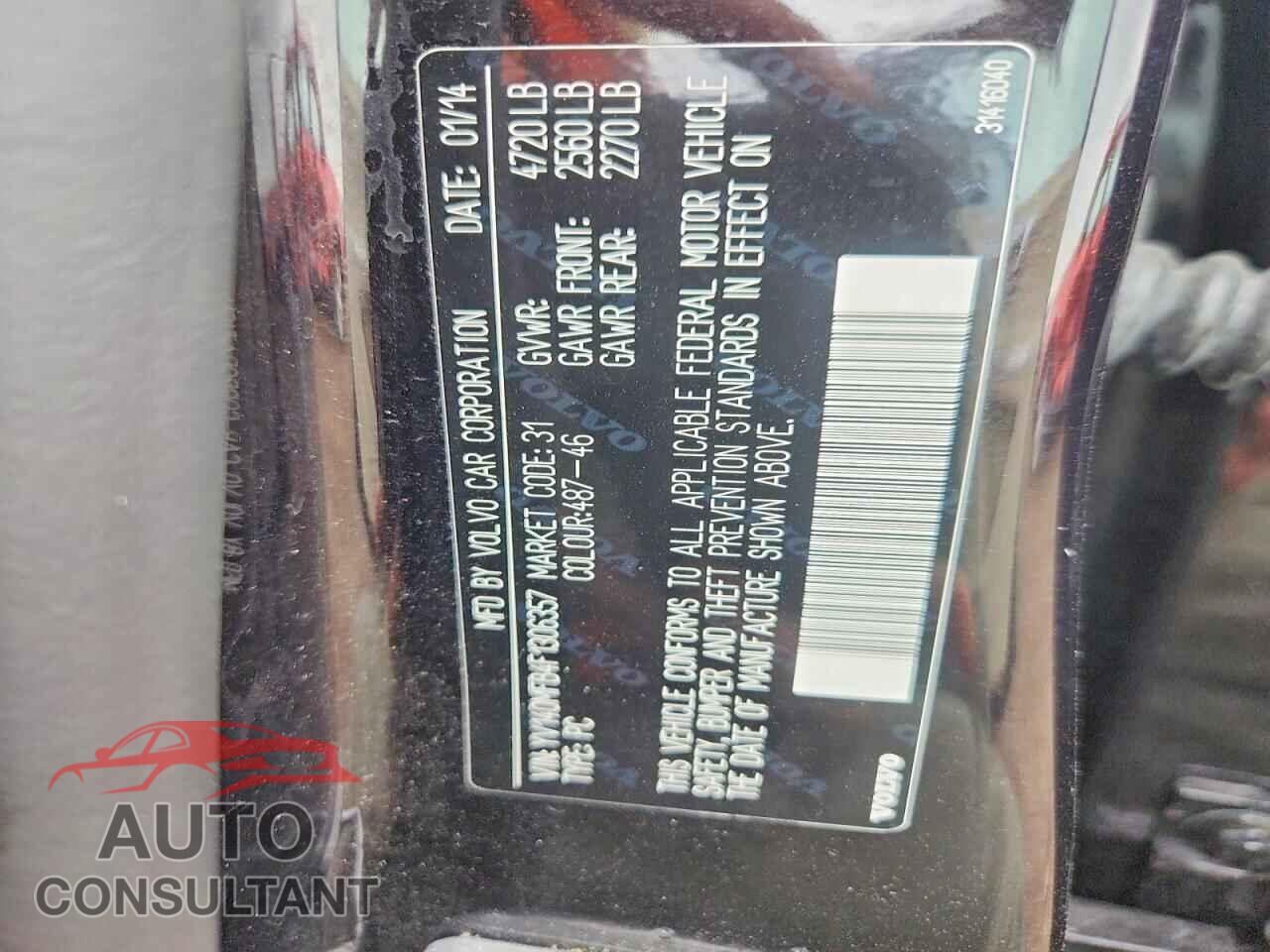 VOLVO S60 2015 - YV140MFB4F1306357