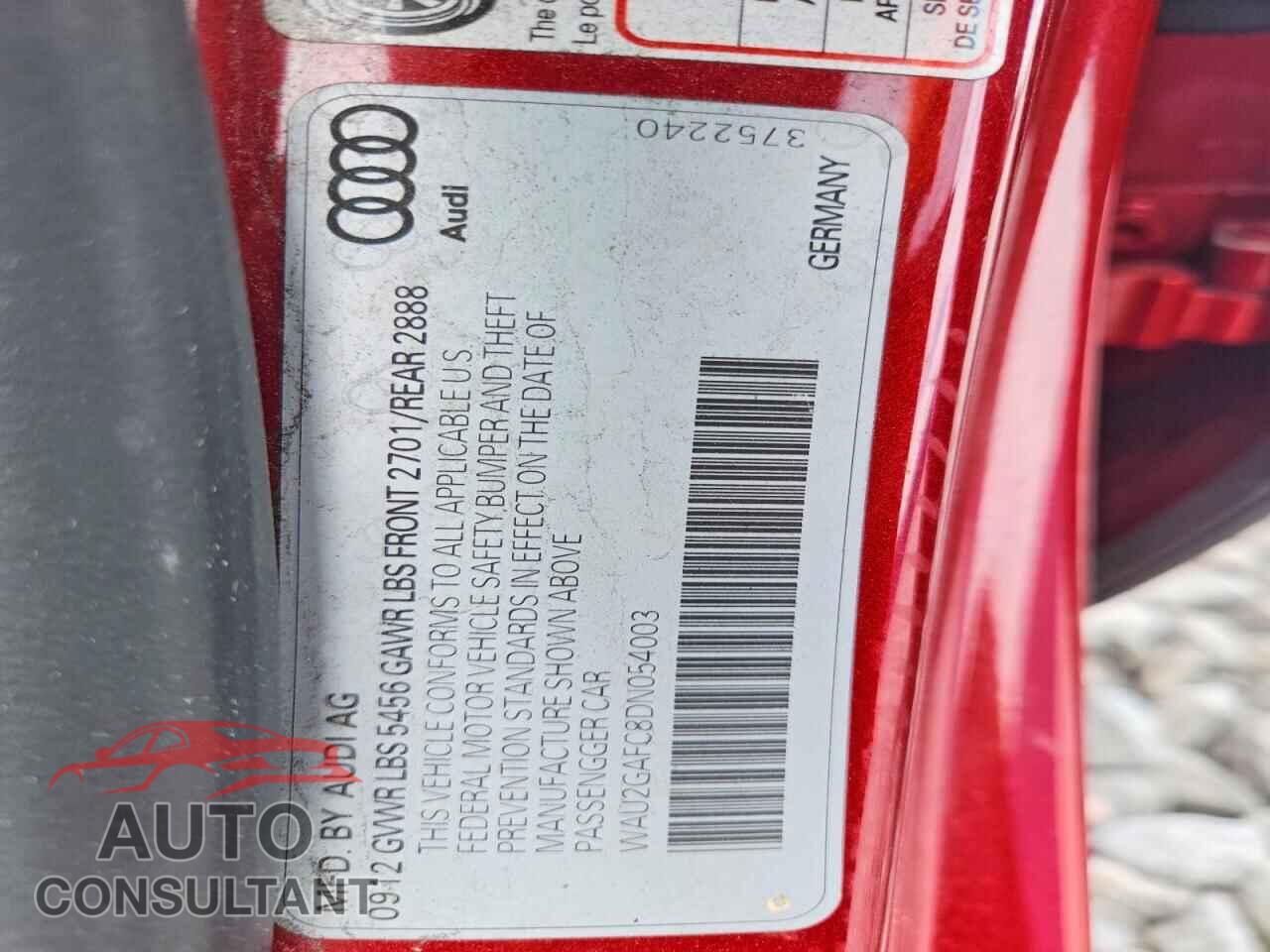 AUDI A7 2013 - WAU2GAFC8DN054003