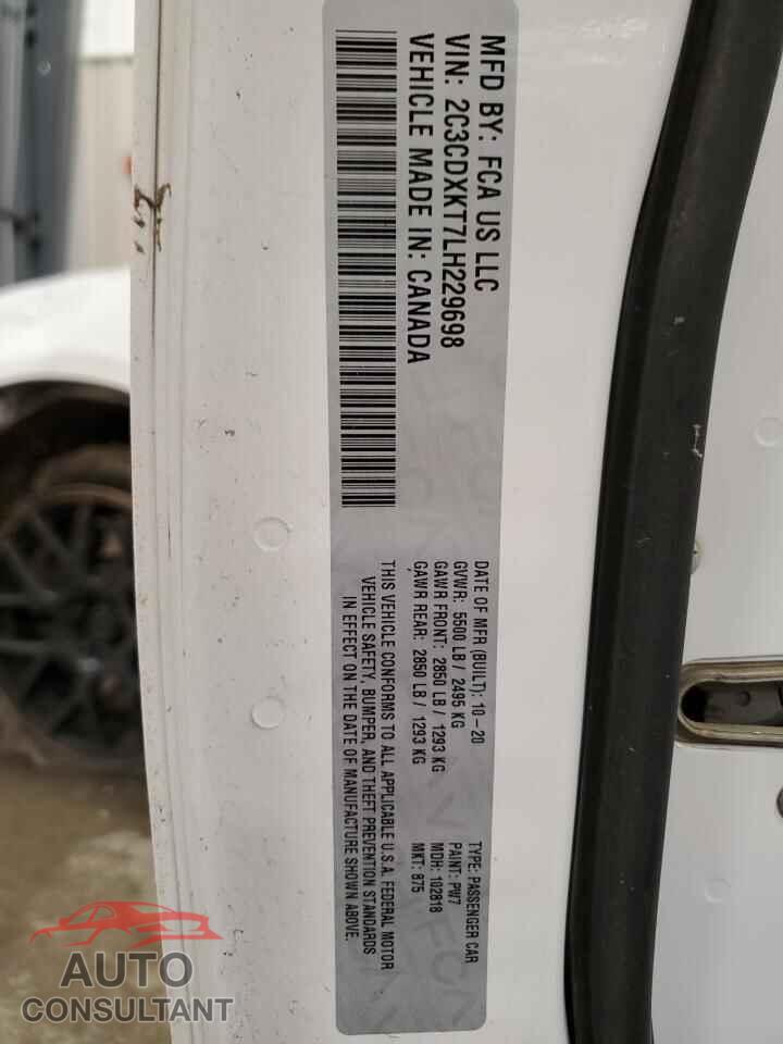 DODGE CHARGER 2020 - 2C3CDXKT7LH229698