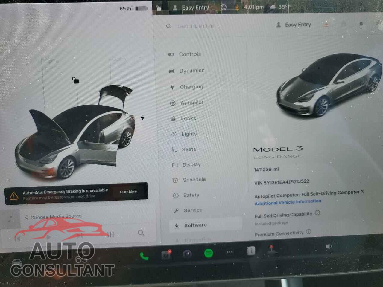 TESLA MODEL 3 2018 - 5YJ3E1EA4JF013522