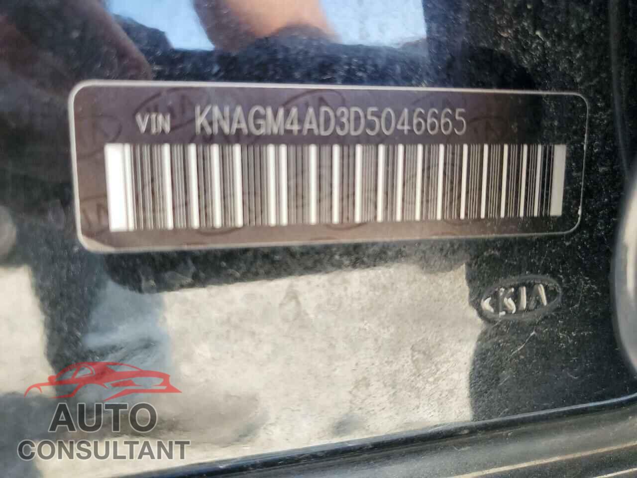 KIA OPTIMA 2013 - KNAGM4AD3D5046665