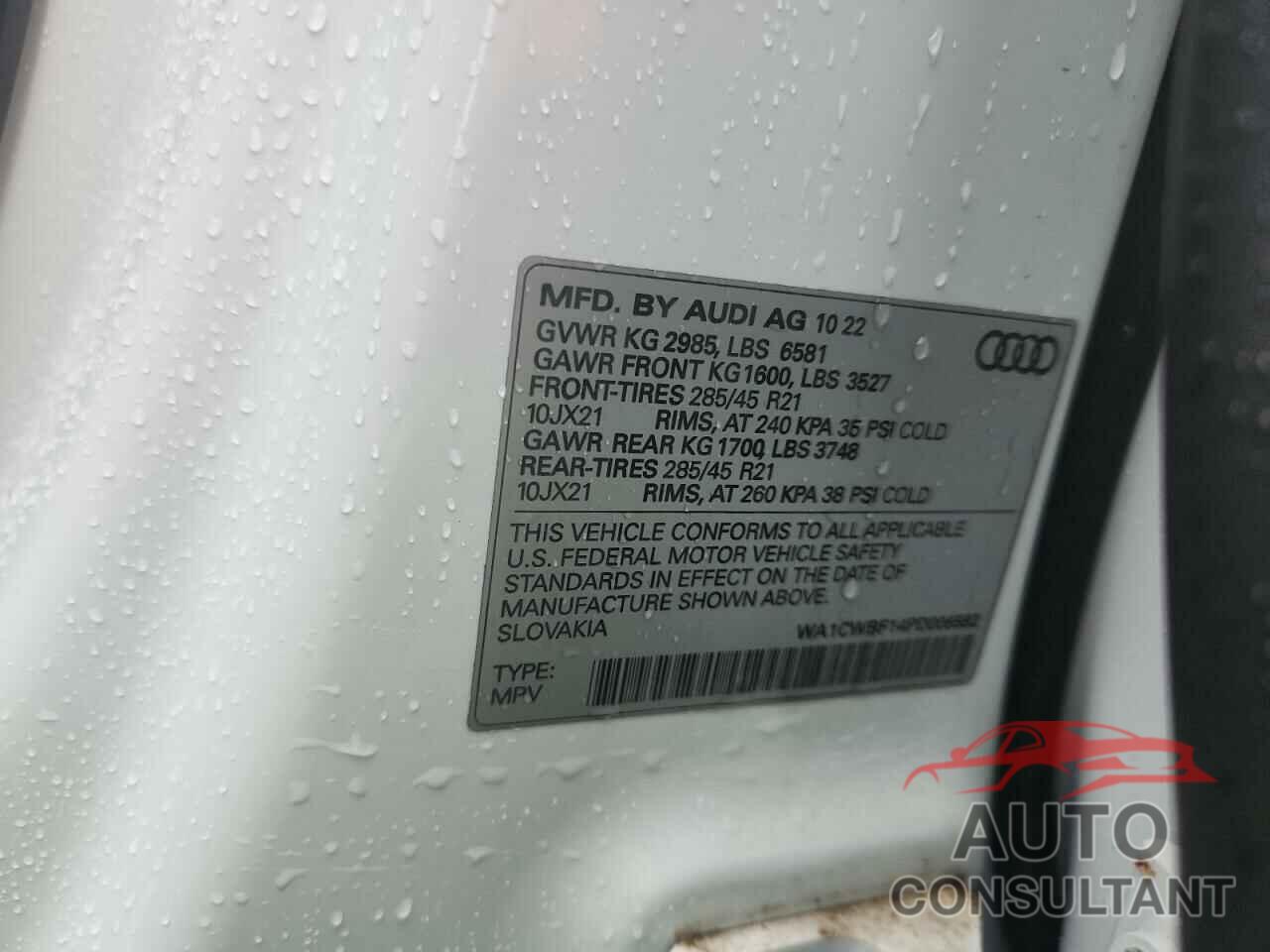 AUDI SQ8 2023 - WA1CWBF14PD006582