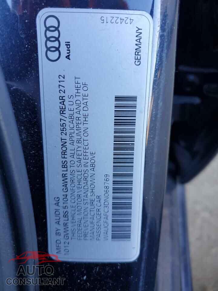 AUDI A6 2013 - WAUGFAFC3DN068769