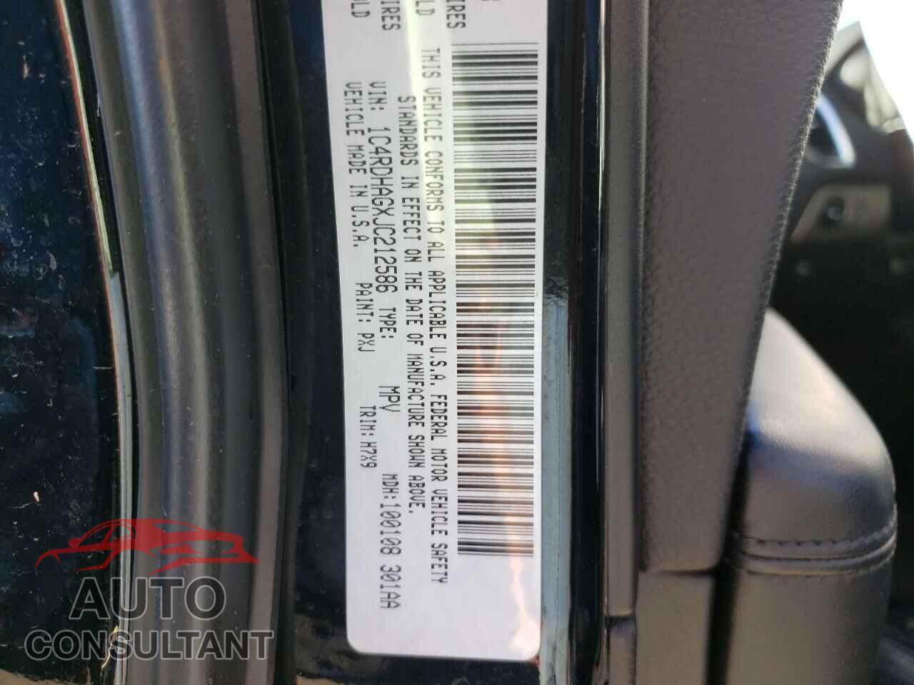 DODGE DURANGO 2018 - 1C4RDHAGXJC212586