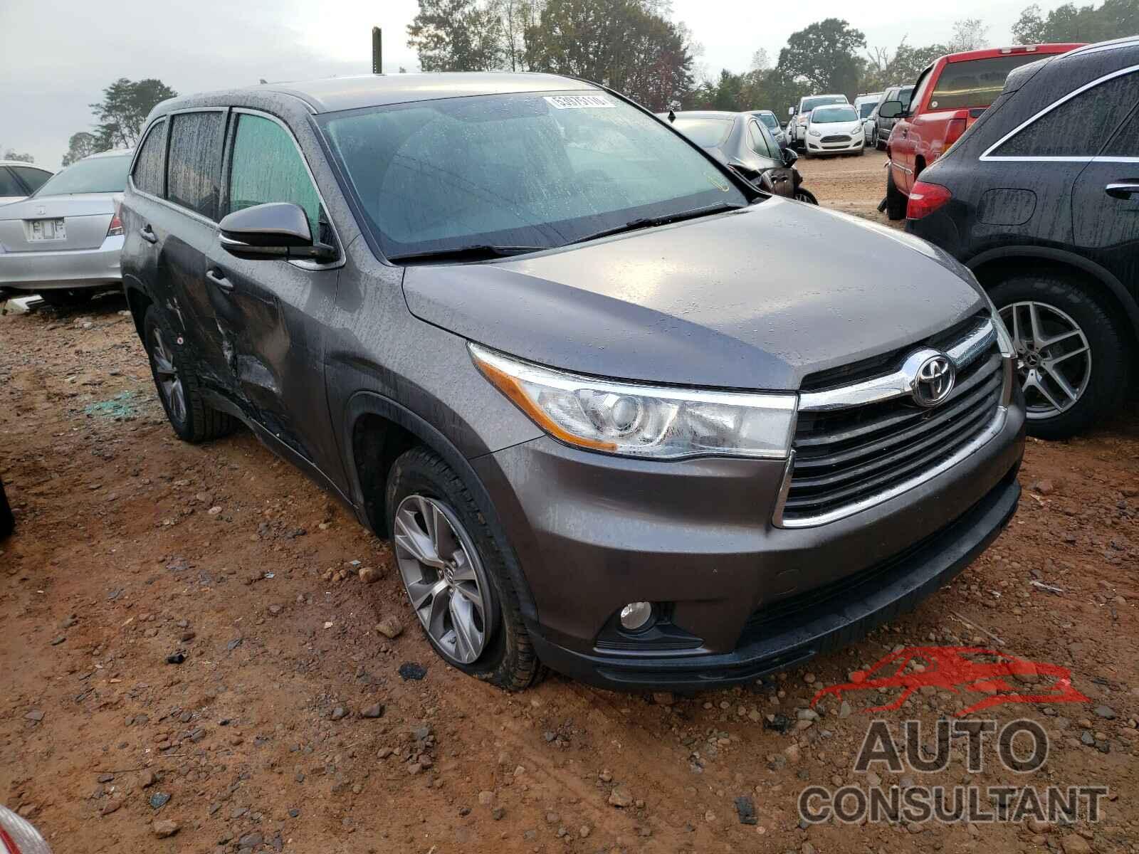 TOYOTA HIGHLANDER 2016 - 5TDZKRFH6GS168784