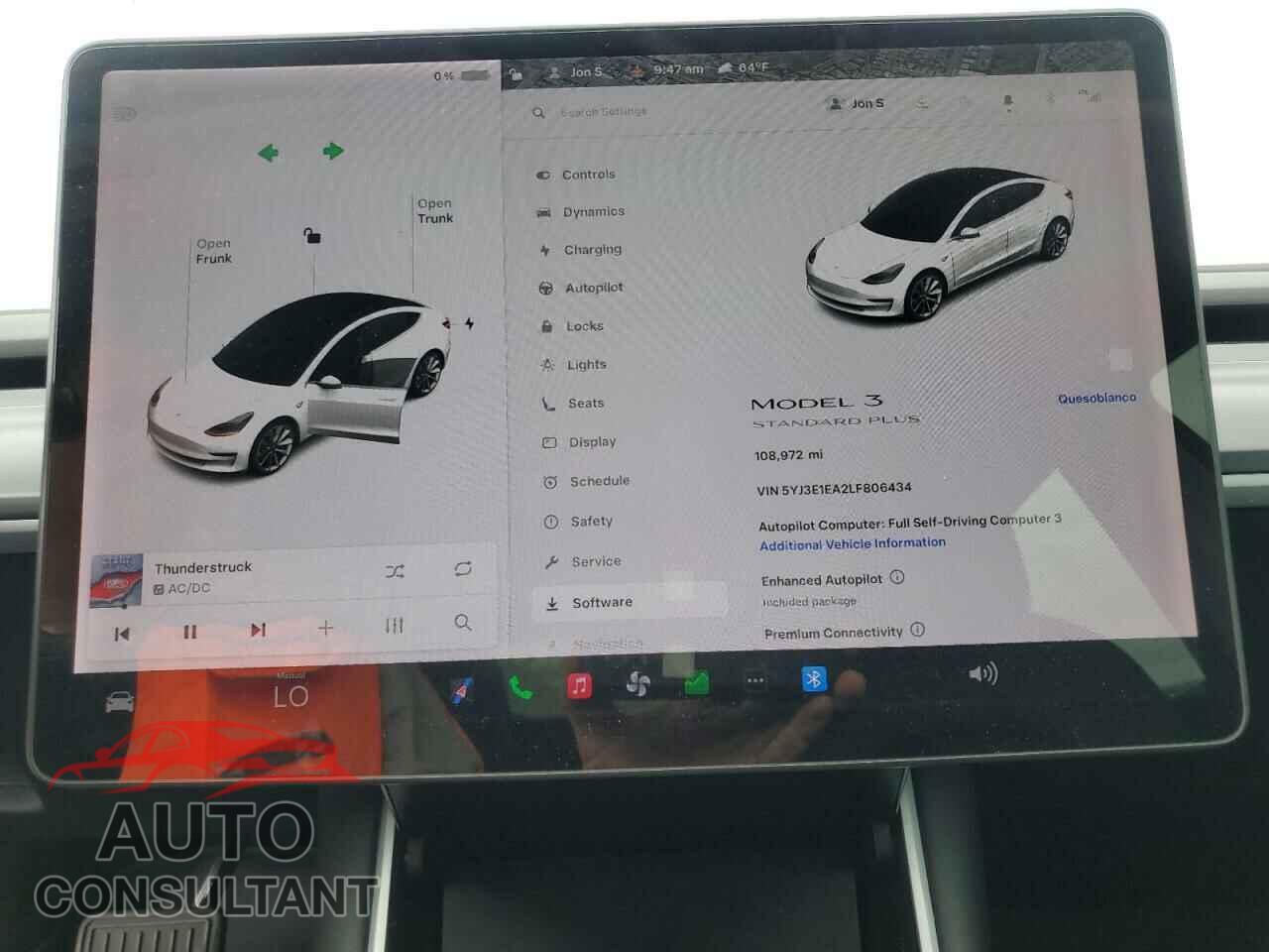 TESLA MODEL 3 2020 - 5YJ3E1EA2LF806434