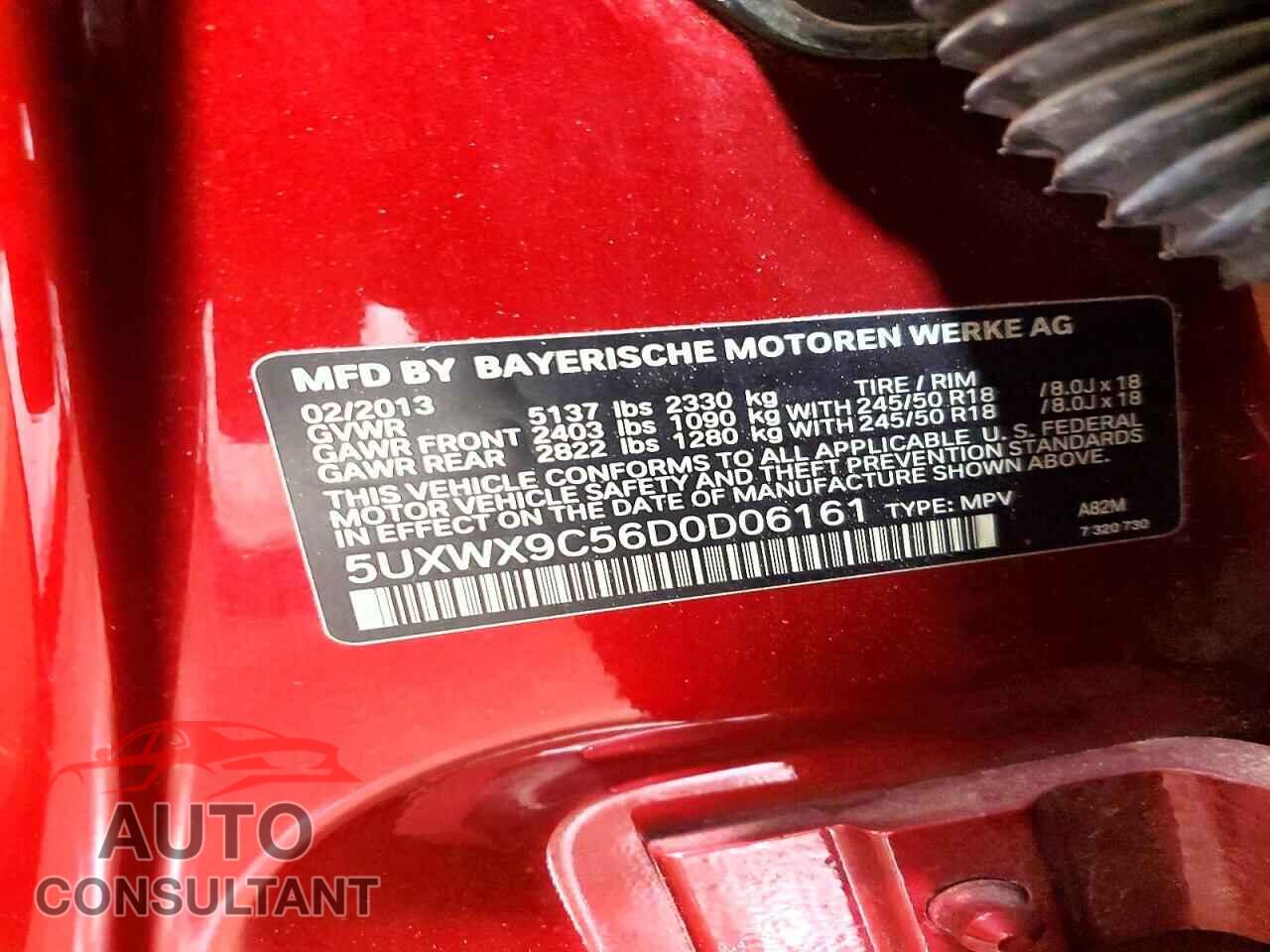 BMW X3 2013 - 5UXWX9C56D0D06161