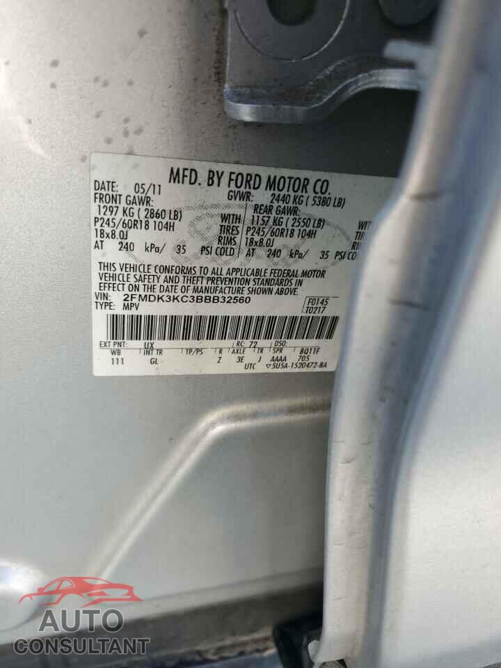 FORD EDGE 2011 - 2FMDK3KC3BBB32560