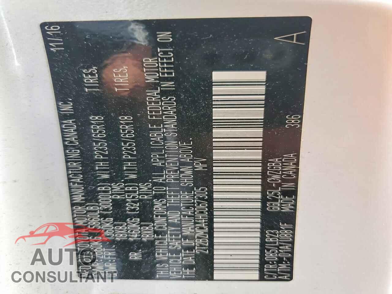 LEXUS RX350 2017 - 2T2BZMCA4HC067305