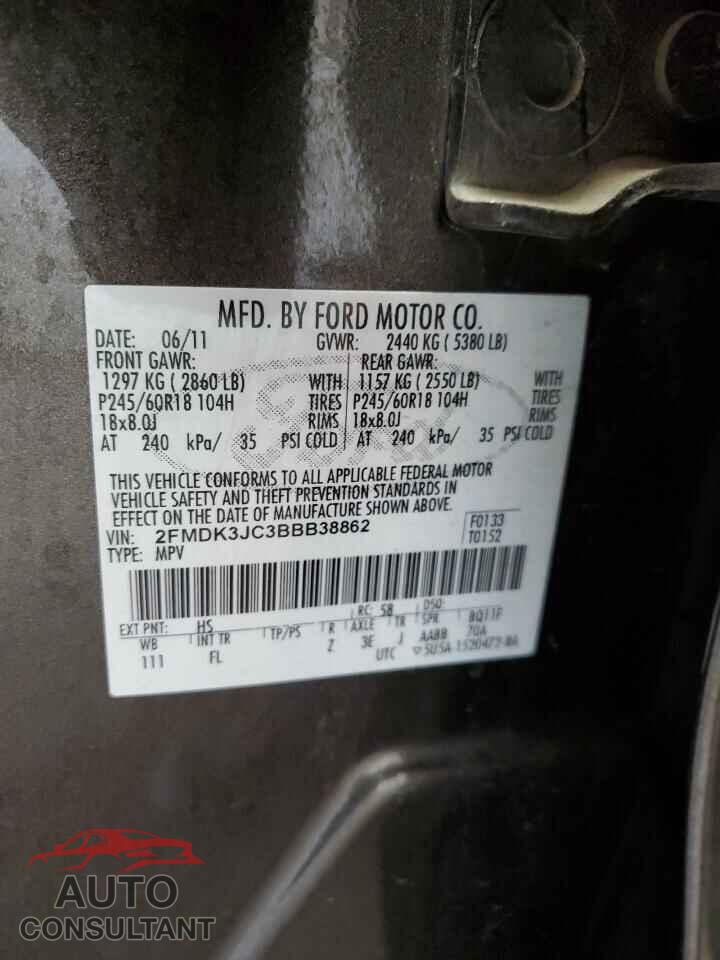FORD EDGE 2011 - 2FMDK3JC3BBB38862