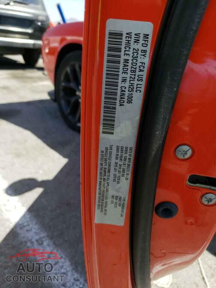 DODGE CHALLENGER 2020 - 2C3CDZBT2LH251006