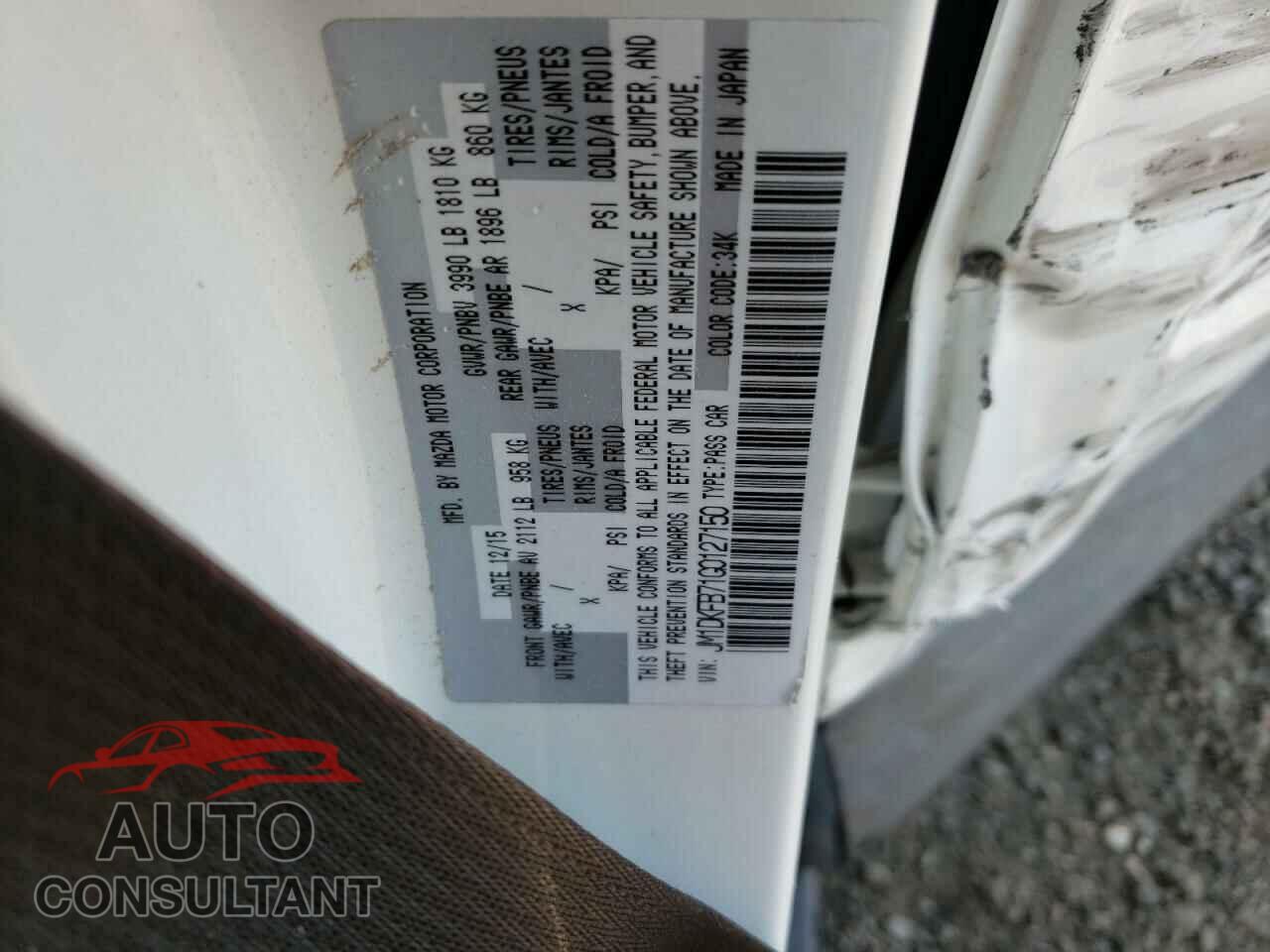 MAZDA CX-3 2016 - JM1DKFB71G0127150