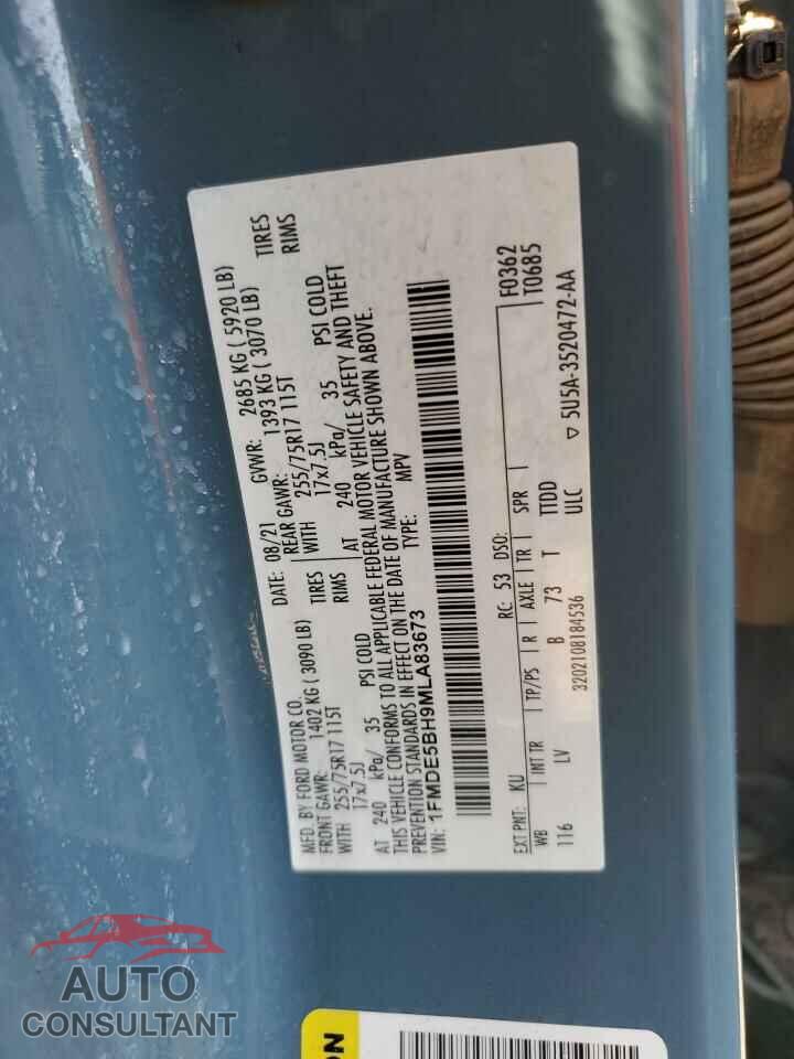 FORD BRONCO 2021 - 1FMDE5BH9MLA83673