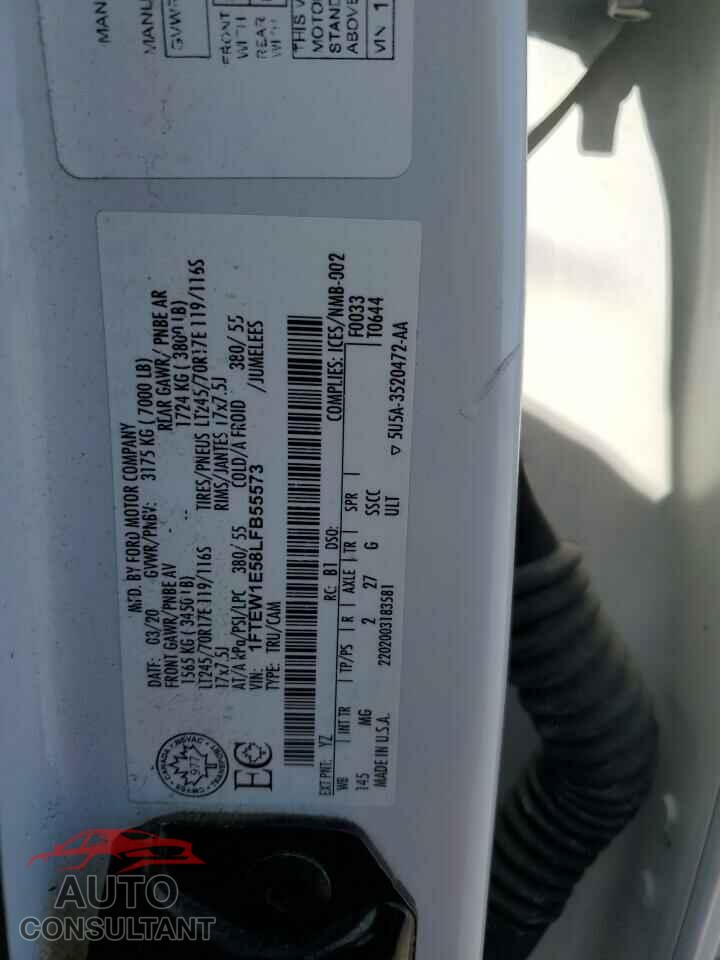FORD F-150 2020 - 1FTEW1E58LFB55573