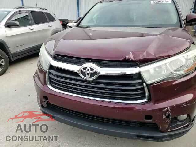 TOYOTA HIGHLANDER 2015 - 5TDBKRFH7FS076101