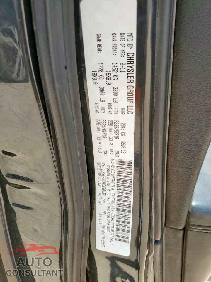 DODGE DURANGO 2011 - 1D4RE2GG4BC628137