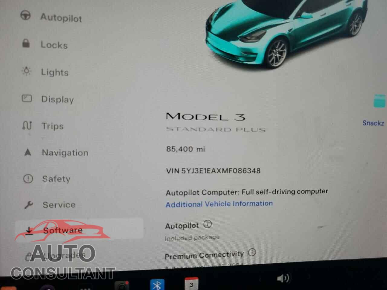 TESLA MODEL 3 2021 - 5YJ3E1EAXMF086348