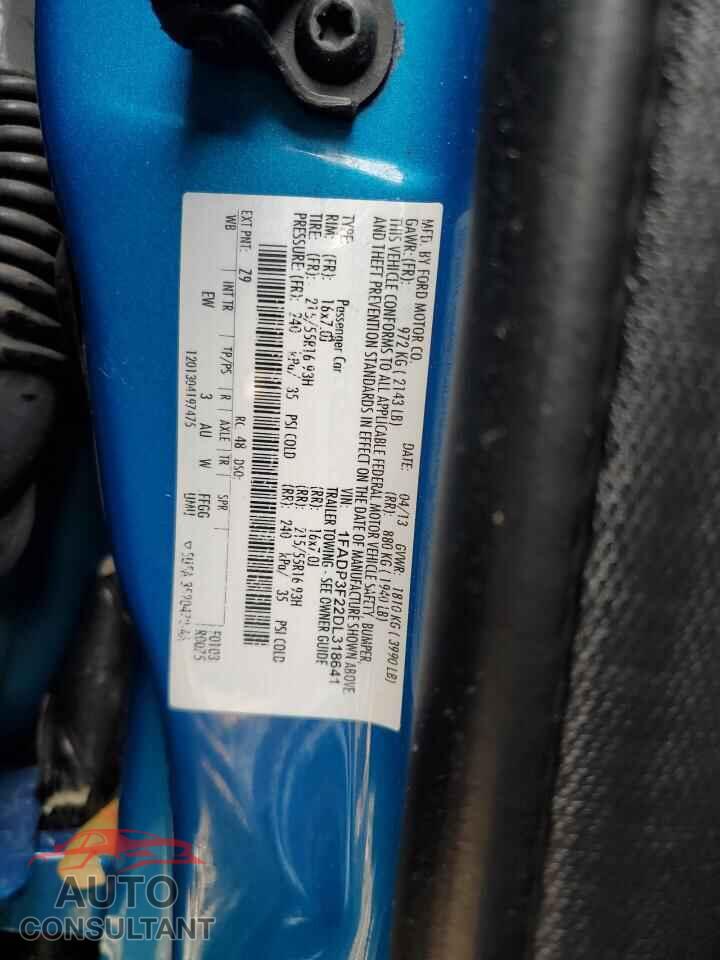 FORD FOCUS 2013 - 1FADP3F22DL318641