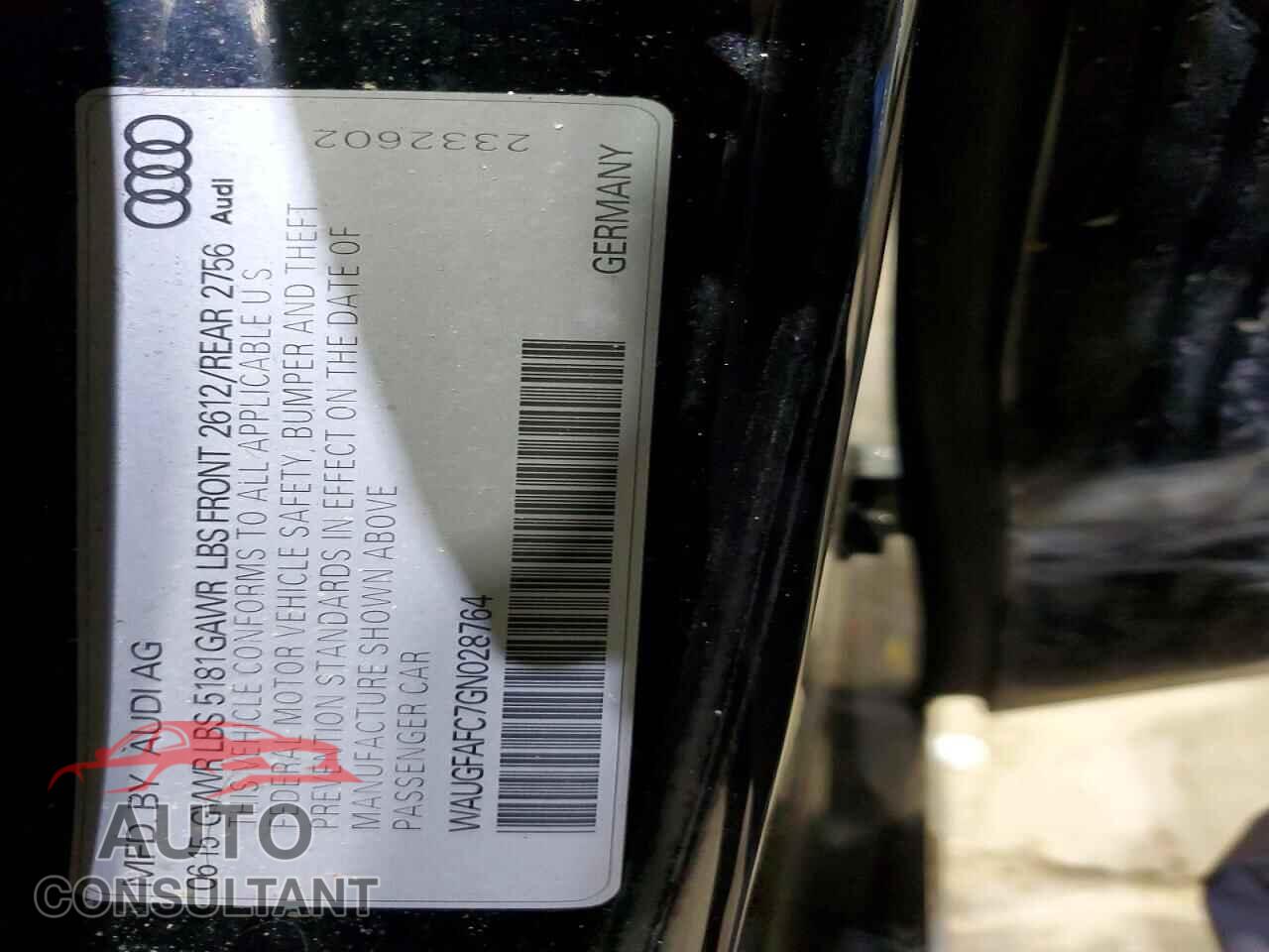 AUDI A6 2016 - WAUGFAFC7GN028764