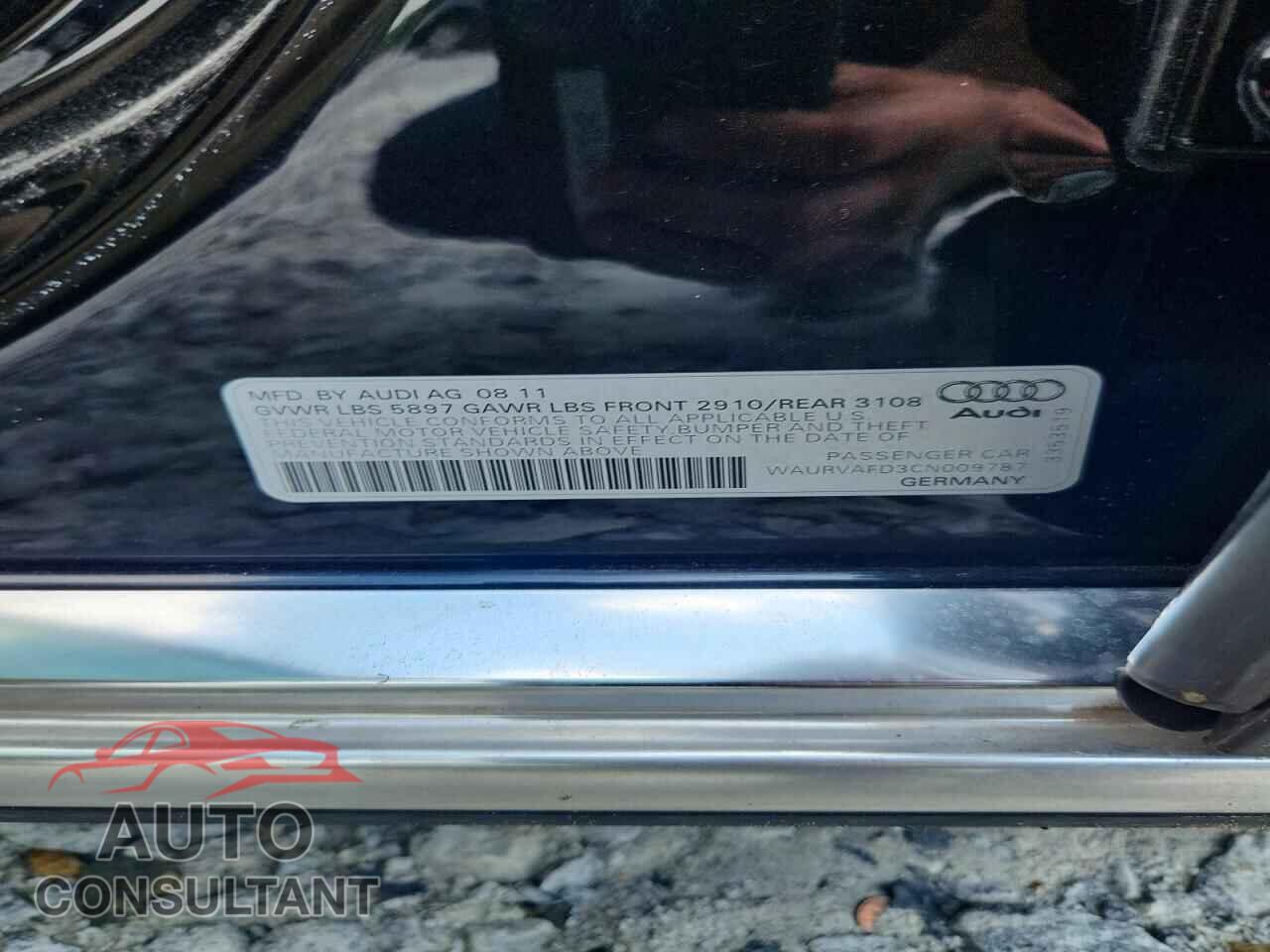 AUDI A8 2012 - WAURVAFD3CN009787