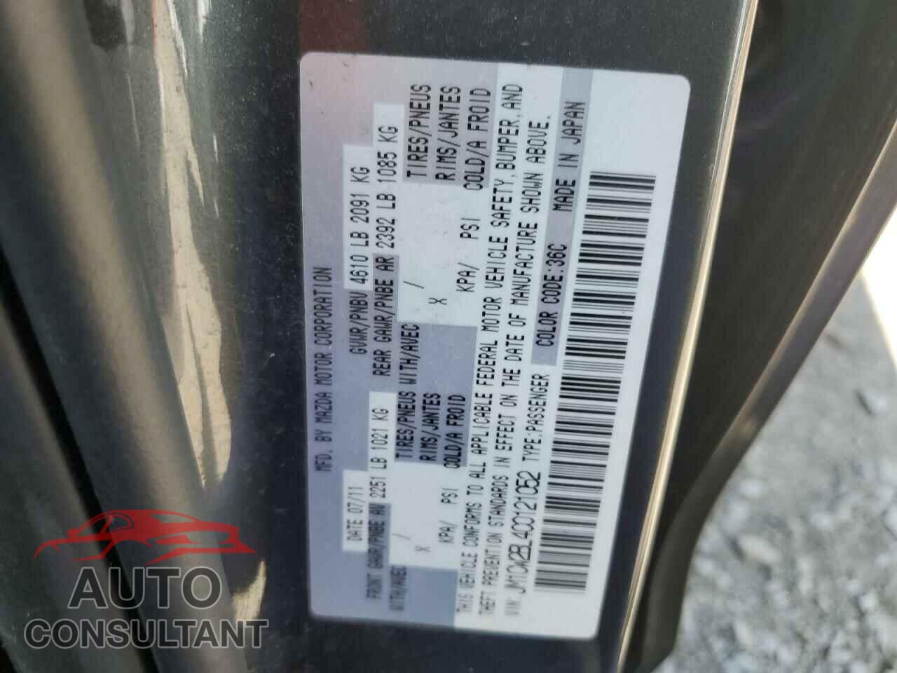 MAZDA 5 2012 - JM1CW2BL4C0121052