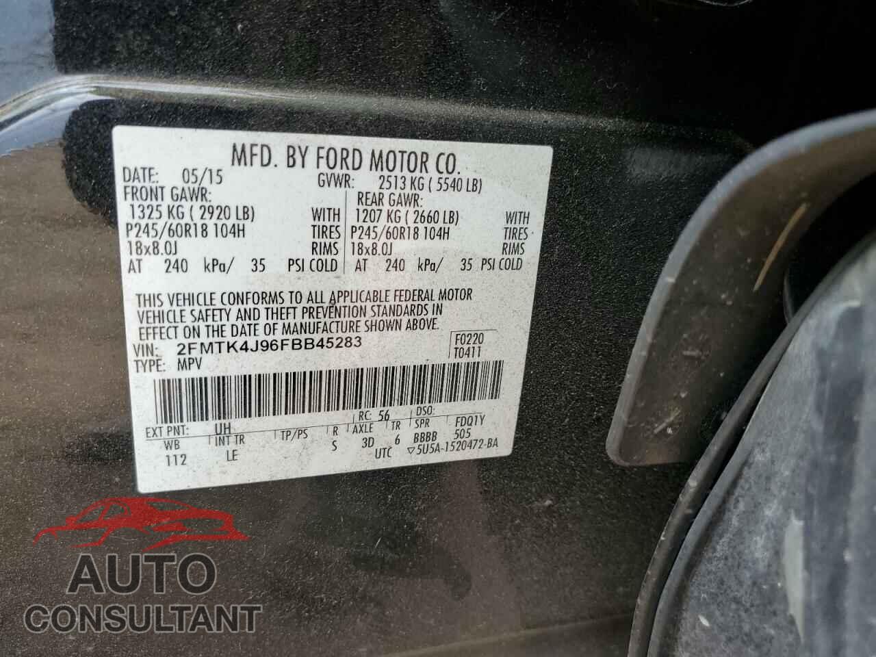 FORD EDGE 2015 - 2FMTK4J96FBB45283