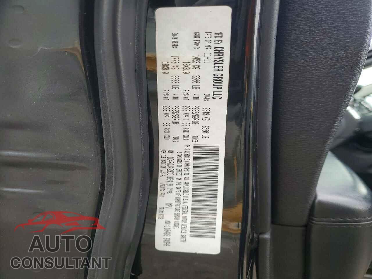 DODGE DURANGO 2012 - 1C4RDJAG9CC188419