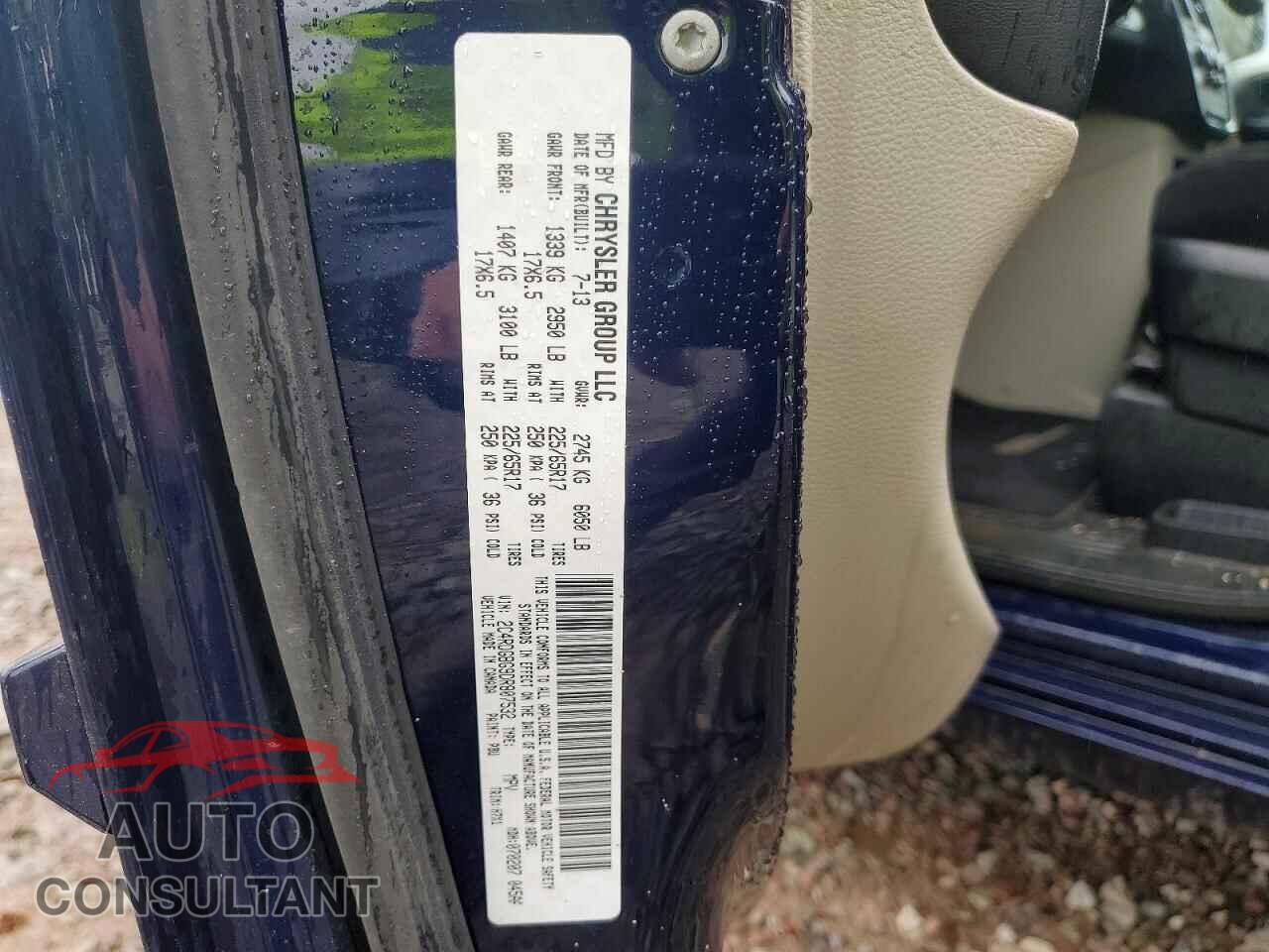 DODGE CARAVAN 2013 - 2C4RDGBG9DR807532