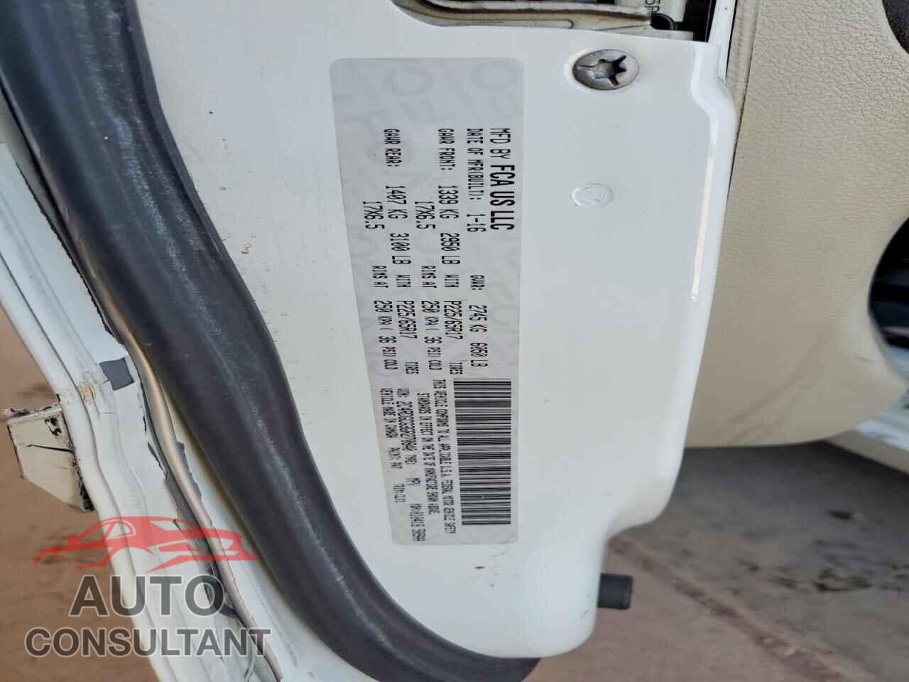 DODGE CARAVAN 2016 - 2C4RDGCG3GR270840