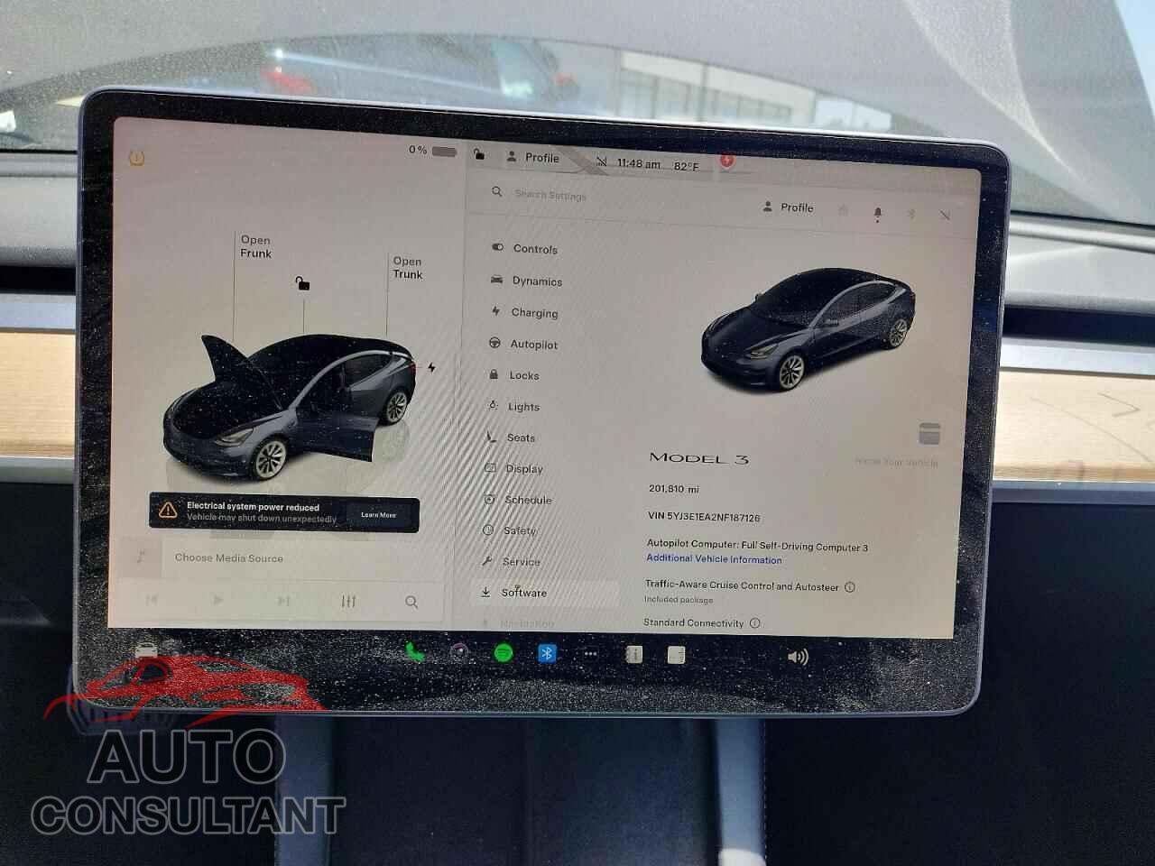 TESLA MODEL 3 2022 - 5YJ3E1EA2NF187126