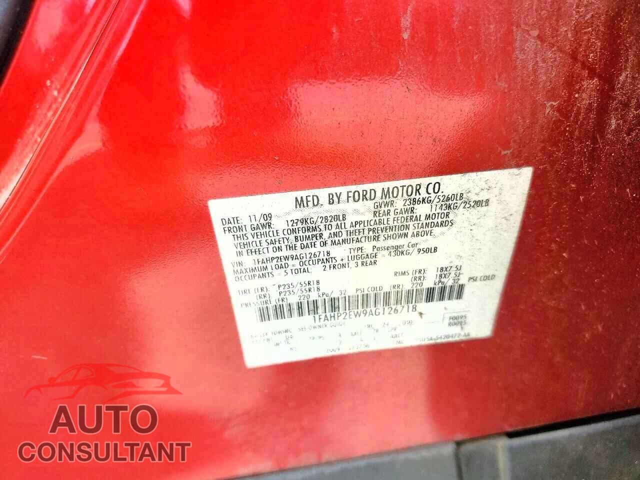 FORD TAURUS 2010 - 1FAHP2EW9AG126718