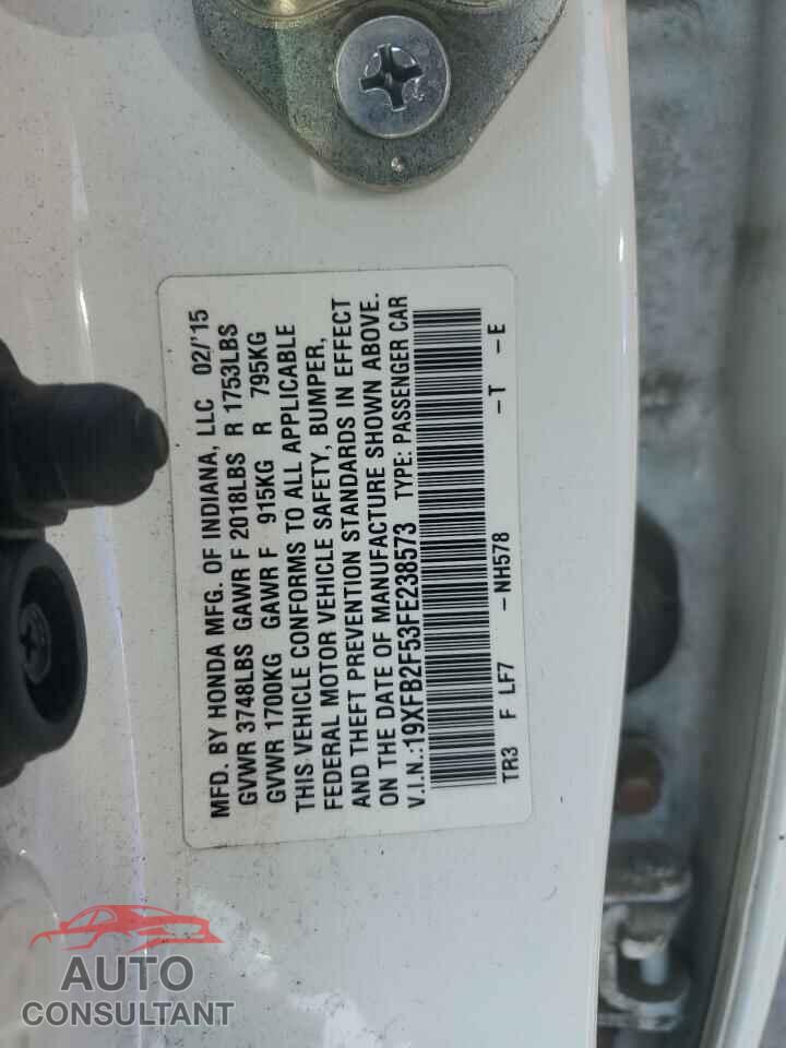 HONDA CIVIC 2015 - 19XFB2F53FE238573