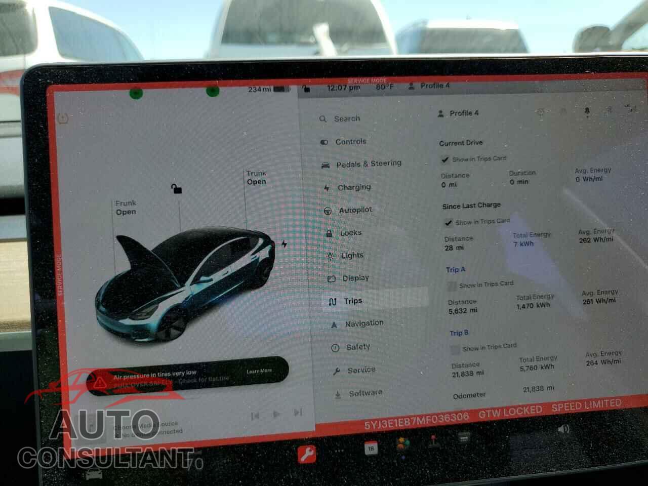 TESLA MODEL 3 2021 - 5YJ3E1EB7MF036306