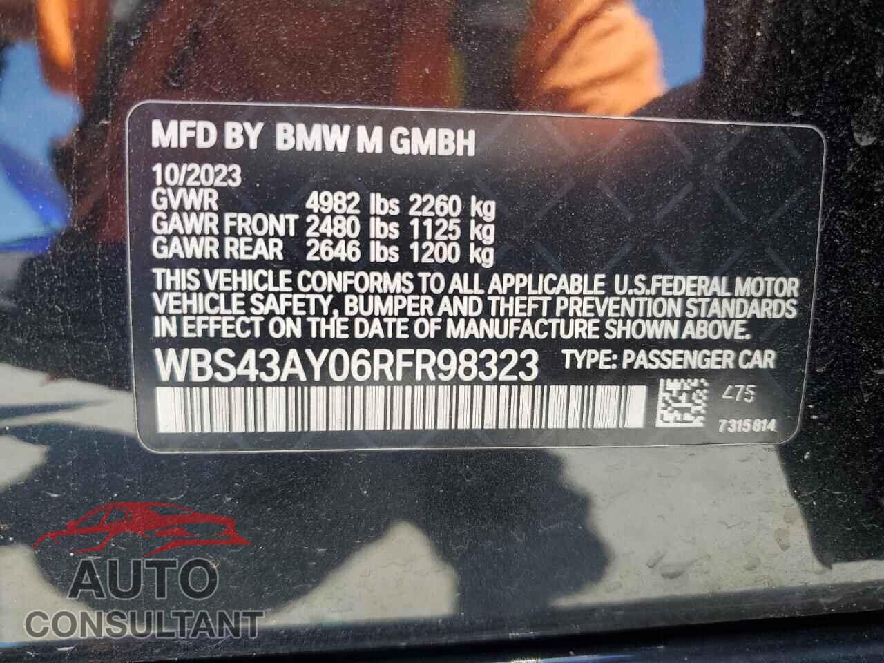BMW M3 2024 - WBS43AY06RFR98323