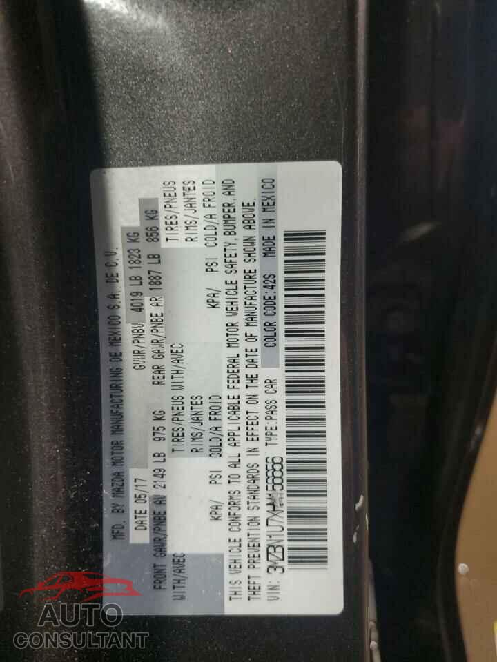 MAZDA 3 2017 - 3MZBN1U7XHM156656