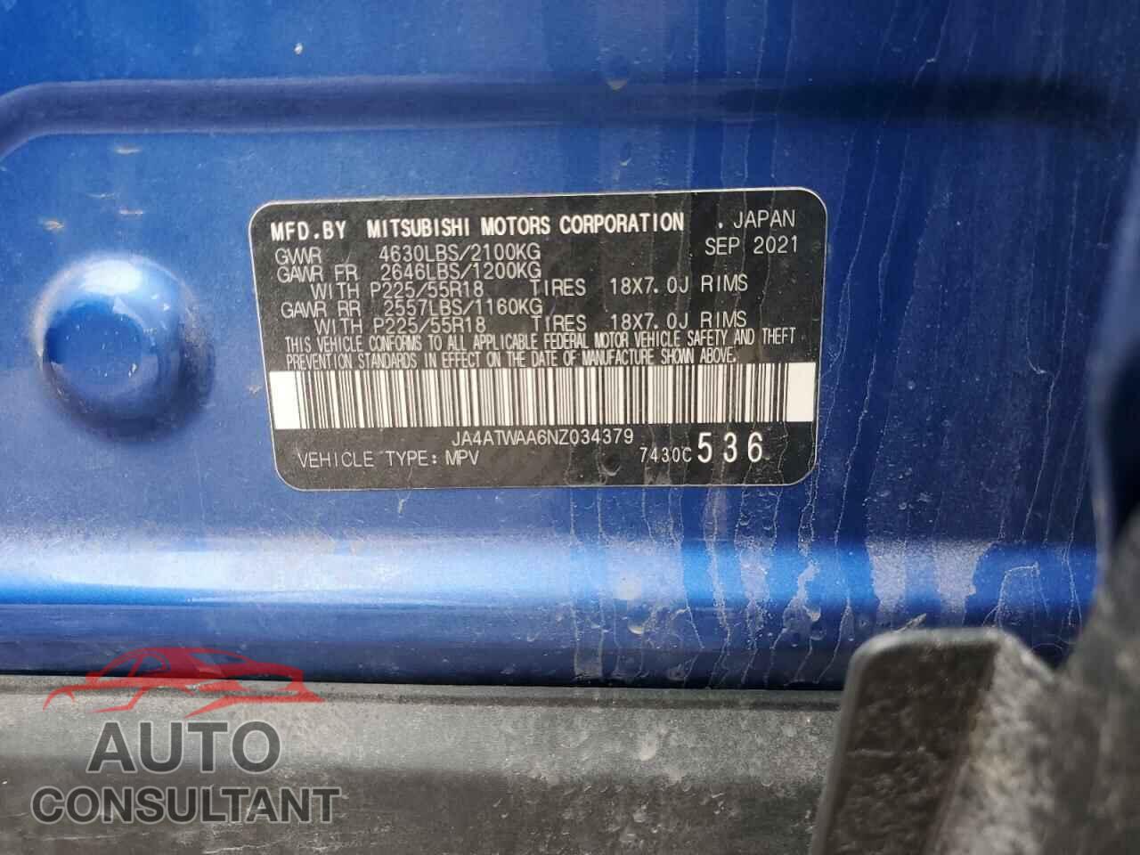 MITSUBISHI ECLIPSE 2022 - JA4ATWAA6NZ034379
