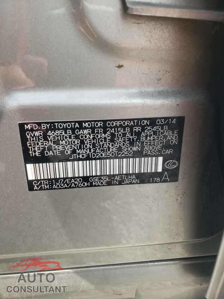 LEXUS IS 2014 - JTHCF1D20E5012252