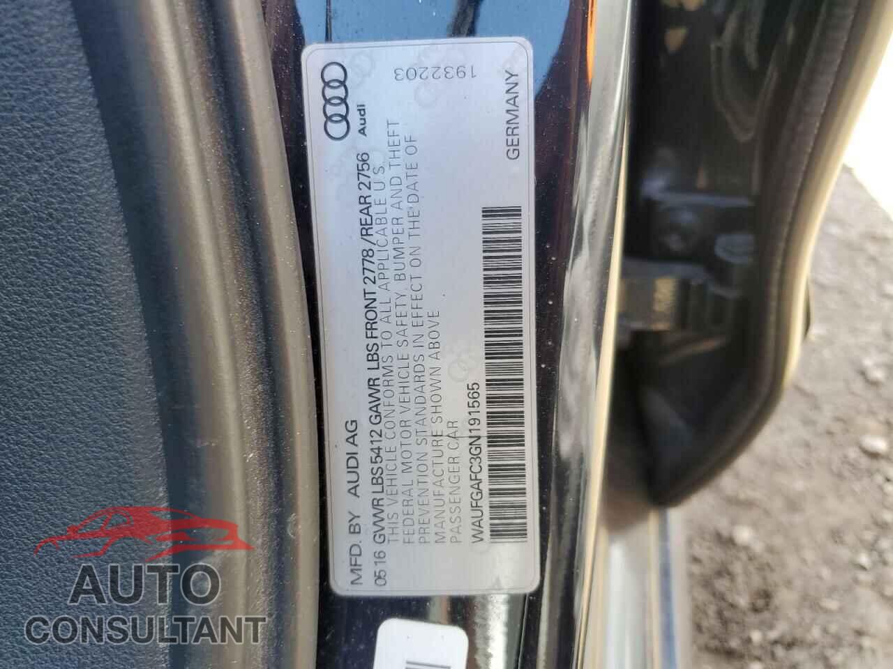 AUDI A6 2016 - WAUFGAFC3GN191565