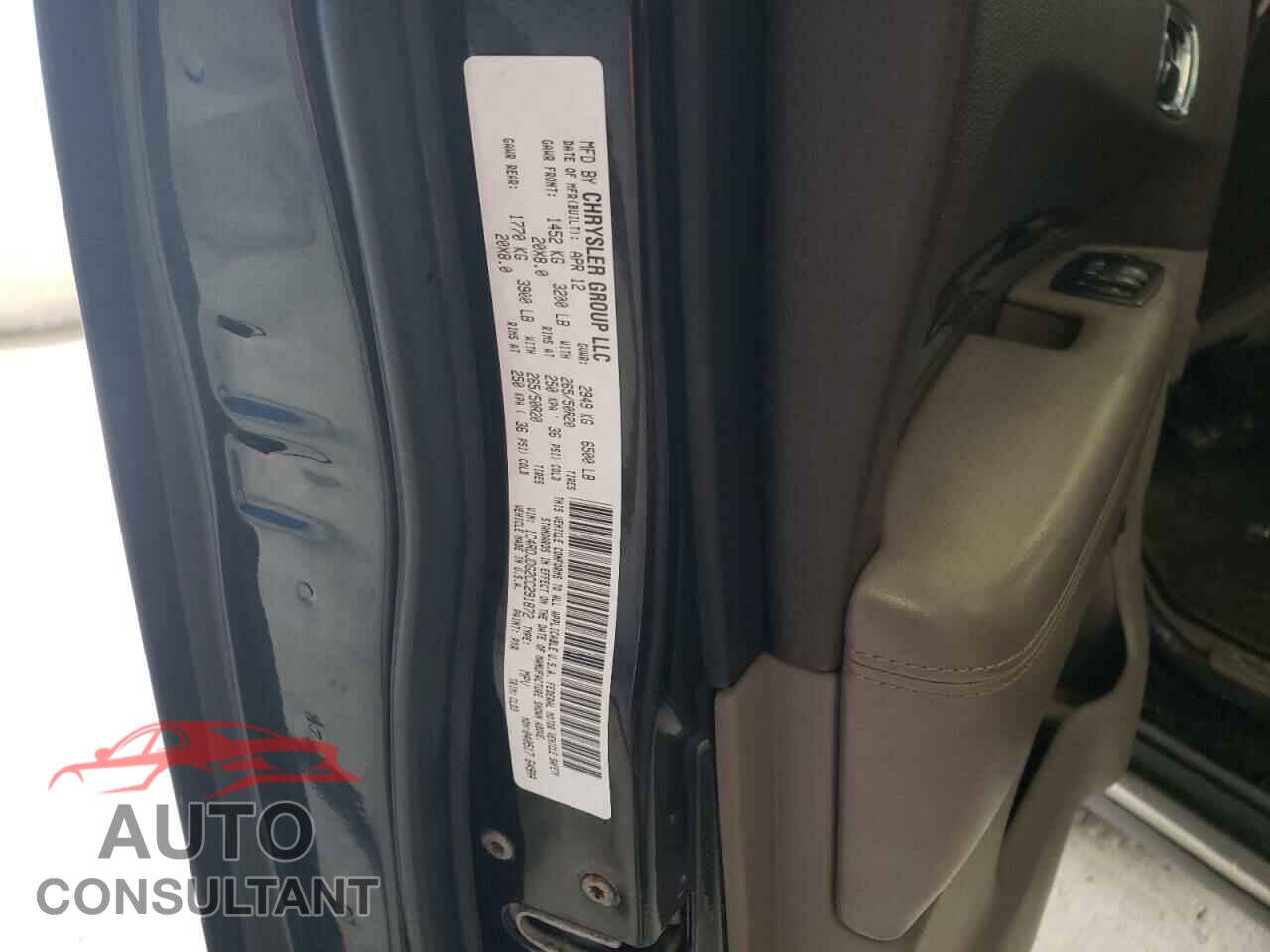 DODGE DURANGO 2012 - 1C4RDJDG2CC291872