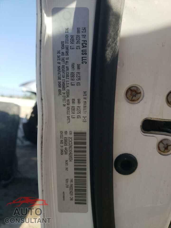 DODGE CHALLENGER 2019 - 2C3CDZAG1KH620554