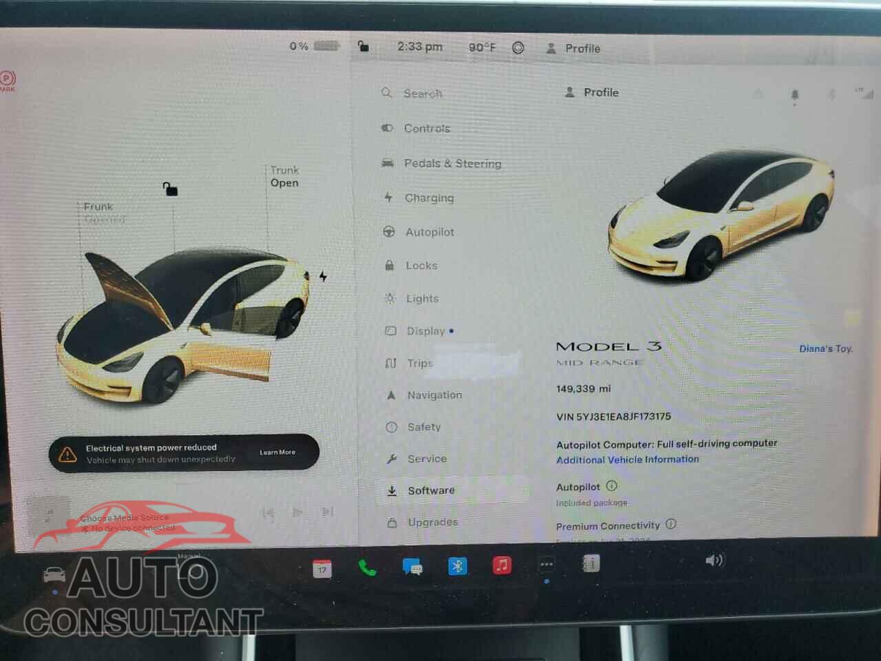 TESLA MODEL 3 2018 - 5YJ3E1EA8JF173175