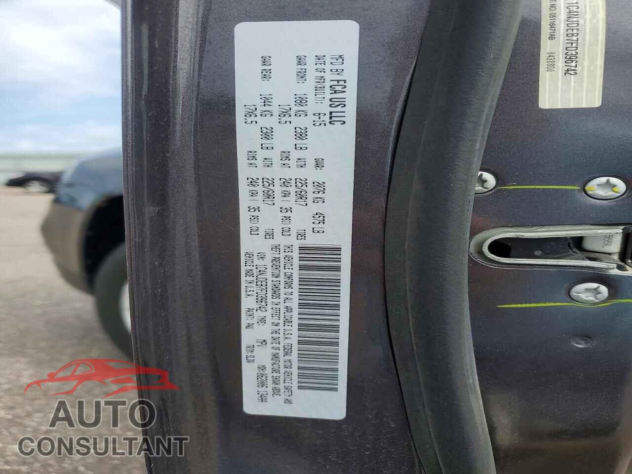 JEEP COMPASS 2015 - 1C4NJDEB7FD396742