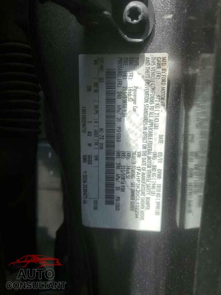 FORD FOCUS 2012 - 1FAHP3K20CL132294
